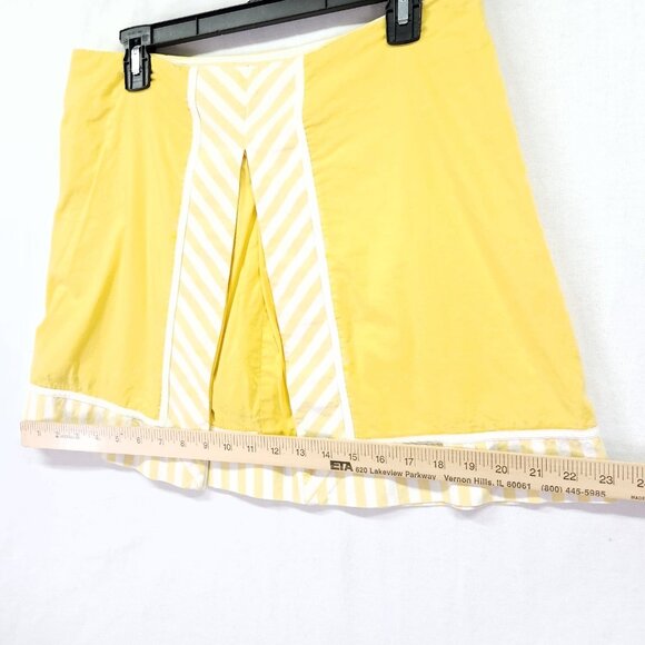 Lilly Pulitzer Women's Skort Yellow Size 10 A-Line Pleated Preppy - Picture 12 of 14